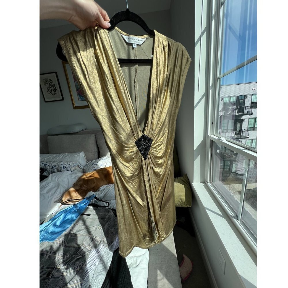 Trina Turk Gold Dress - Picture 2 of 16